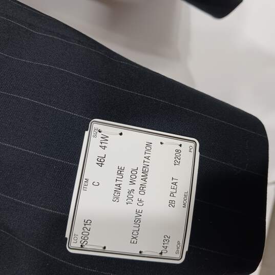 Men's Pinstriped Suit Jacket Sz 46L NWT image number 3