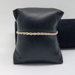 Sterling Stone Cylinder Cuff & Rope Chain 5" -7" Bracelet Bundle 2pcs 18.6g alternative image