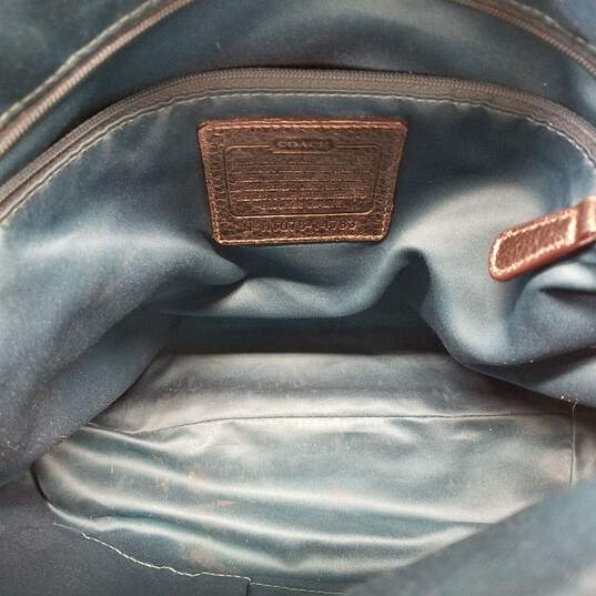 COACH 14783 Kristin Gray Metallic Leather Medium Tote Bag image number 9