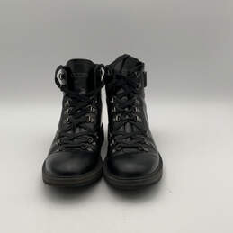 Mens GMRUSE-C Black Leather Round Toe Lace Up Ankle Combat Boots Size 10 alternative image