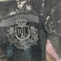 Womens Grosvenor Barrel Black Leather Zipper Double Handle Satchel Bag image number 5