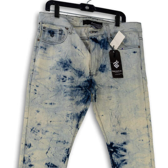 Rocawear Tie Dye Pattern Blue Jeans Size 36/30 image number 3