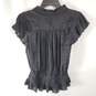 Current Air Women Black Pleated Blouse S NWT image number 5