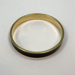Designer Kate Spade Gold-Tone Black Enamel Round Shape Bangle Bracelet alternative image