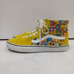 Vans Men's The Simpsons Yellow Suede  High Top Shoes Size 10