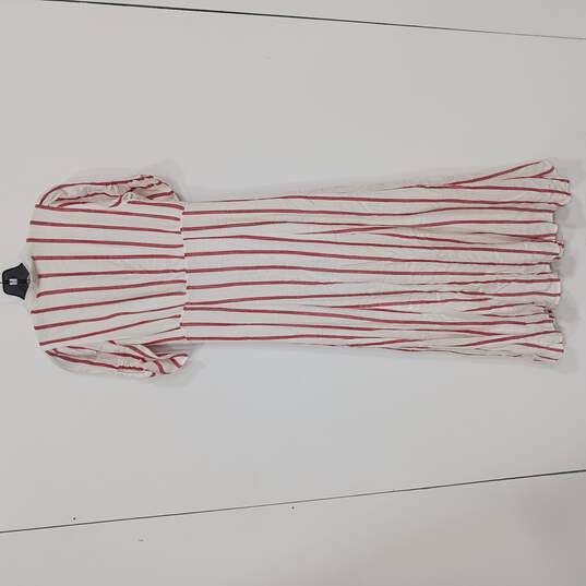 Chelsea & Violet Women's Red and White Stripe Button Up Maxi Dress Size XS NWT image number 5