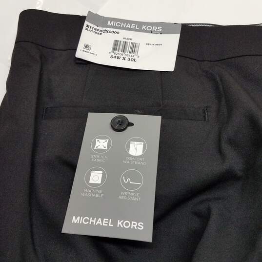 Michael Kors Matisse Men's Dress Pants Stretch Comfort Waistband - Black Size 54W 30L image number 4