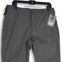 NWT Mens Gray Flat Front Slash Pocket Flex Slim Fit Chino Pants Size 34X32 image number 3