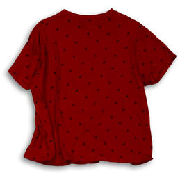 Mens Red Little Anchors Crew Neck Short Sleeve Pullover T-Shirt Size XL alternative image