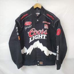 Vintage Jeff Hamilton Black NASCAR Racing Jacket in Black Size XL