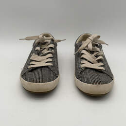 Womens Star STA-12844 Gray Round Toe Low Top Lace-Up Sneaker Shoes Size 9.5