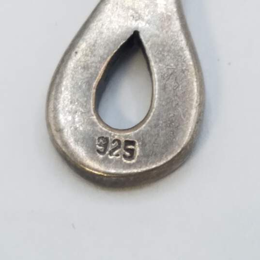 Sterling Silver Marcasite Dangle Post Earring Bundle 2 Pcs  14.6g image number 2