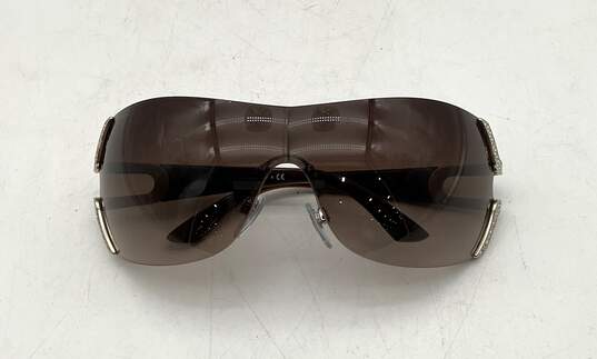 Bulgari Women's Shield Sunglasses Brown & Gold With Crystal Frame image number 2
