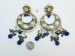 Gold Tone Multi Color Enamel Indian Wedding Jewelry alternative image