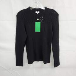 Kenzo Paris Black Long Sleeve Pullover Top NWT Size M