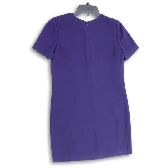 NWT Womens Navy Crew Neck Short Sleeve Knee Length Shift Dress Size 2 image number 2
