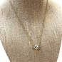 Designer Kate Spade Gold-Tone Link Chain Crystal Cut Stone Charm Necklace image number 1