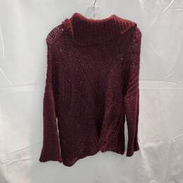 Eileen Fisher Mohair Blend Burgundy Pullover Knit Sweater Size M alternative image