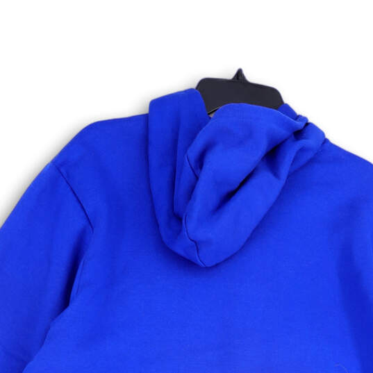 NWT Mens Blue Long Sleeve Kangaroo Pocket Drawstring Pullover Hoodie Sz XL image number 4