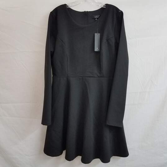 Lulus black long sleeve fit and flare dress XL nwt image number 1