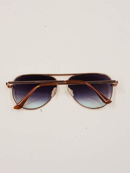 Quay X Desi High Key Mini Rose Gold Aviator Sunglasses image number 4