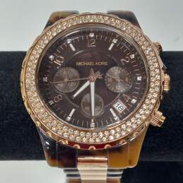 Women's Michael Kors Madison Brown Acetate Chronograph Watch MK5416