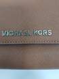 Michael Kors Brown Faux Leather Clutch/Wallet image number 4