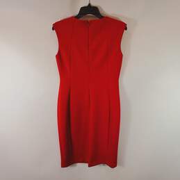 Calvin Klein Women Red Sheath Dress 8