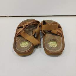 Earth Stone Brown Leather Sandals Size 8.5 alternative image