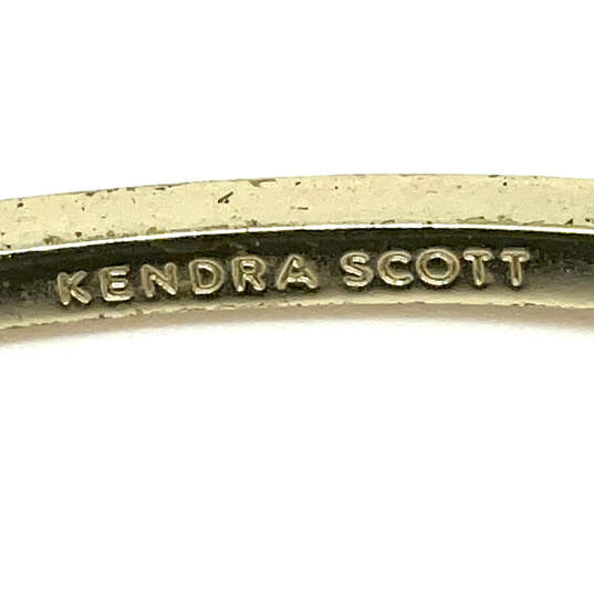 Designer Kendra Scott Gold-Tone Rhinestone Cuff Bracelet With Dust Bag image number 5