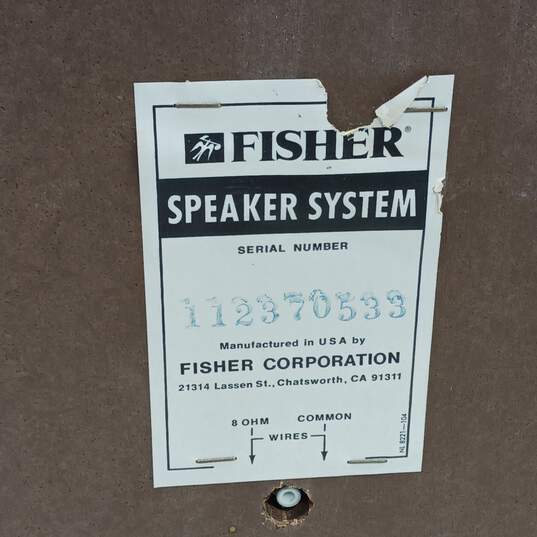 Vintage Pair Of Fisher System Air Dyne Speakers image number 6