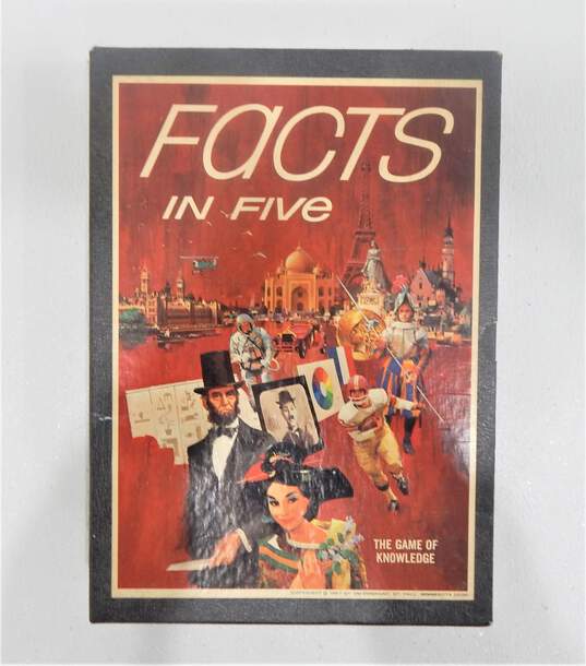 Facts In Five The Game of Knowledge Vintage Board 3M Bookshelf Classic 1967 image number 1