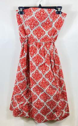 Tommy Bahama Women Red Strapless Printed Dress Sz 4