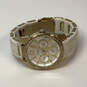Designer Fossil BQ-9358 Gold-Tone Silicone Strap Round Analog Wristwatch image number 3