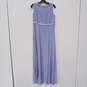 Jessica McClintock Women's Blue Sleeveless Open Back Maxi Dress Size 12 image number 1