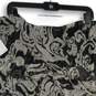 NWT Womens Gray Paisley Ruffle Knee Length Pull-On A-Line Skirt Size X-Large image number 4
