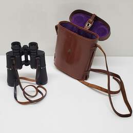 VTG. Slim Profile Binoculars Untested P/R* 20x38 Max Zoom W/Leather Case