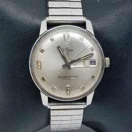 Vintage Le Gran Superautomatic Day-Date Stainless Steel Watch