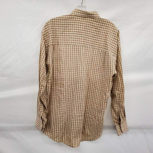 Yves Saint Laurent Men's Tan Button Up Cotton Long Sleeve Size 15 32/33 w/COA image number 3