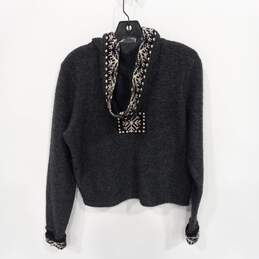 Woolrich Women's Gray Nordic Full-Zip Sweater Size S alternative image