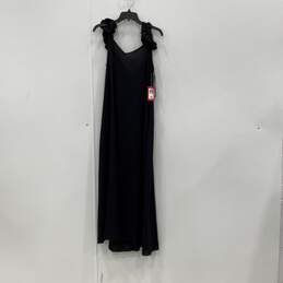 NWT Vince Camuto Womens Black Ruffle V-Neck Sleeveless Maxi Dress Size M alternative image