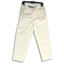 NWT Talbots Womens White Flat Front Slash Pocket Cropped Pants Size 8 alternative image