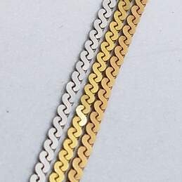 14K Two-Tone S Chain Layered Necklace 8.5g alternative image