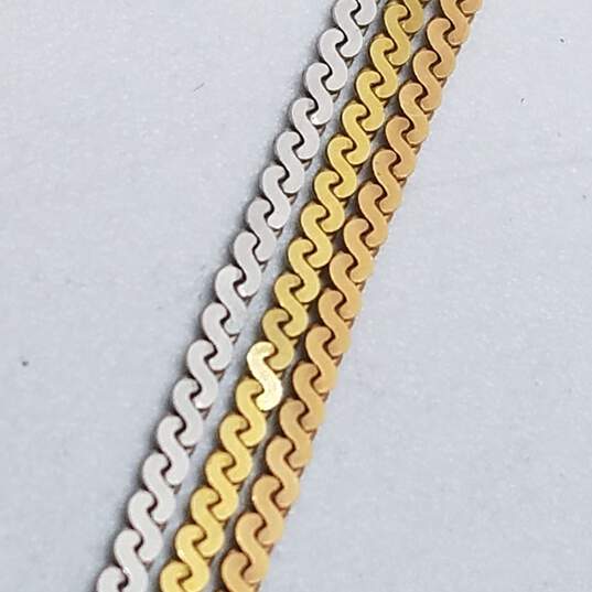 14K Two-Tone S Chain Layered Necklace 8.5g image number 2