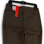 NWT Womens Brown Flat Front Elastic Waist Ankle Leggings Size Medium image number 1