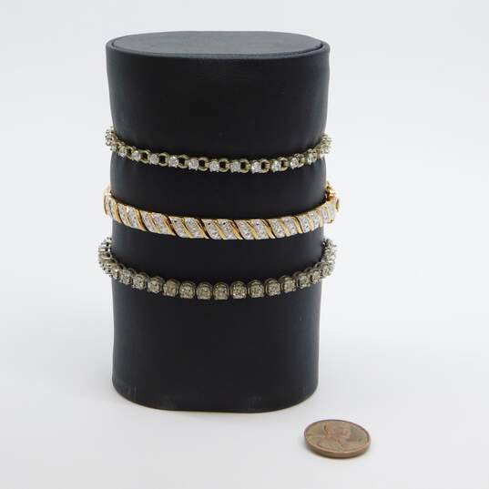 Sterling Silver & Vermeil Diamond Accent & CZ Occasion Bracelets 33.3g image number 5