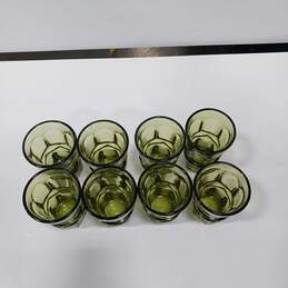 Vintage Bundle of 8 Assorted Green Glass Cups alternative image