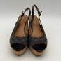 Coach Womens Ferry Gray Signature Cork Wedge Heel Slingback Sandals Size 9B image number 3