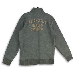Mens Gray Heather Long Sleeve Mock Neck 1/4 Zip Pullover Sweater Size L alternative image