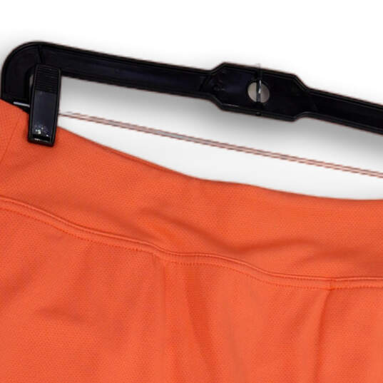NWT Womens Orange Flat Front Elastic Waist Pockets Athletic Skort Size M image number 3